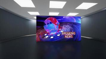 News TV Studio Set video