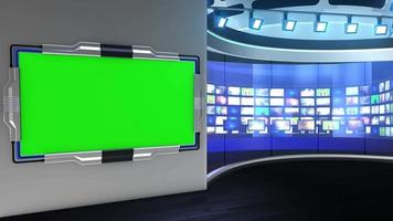 3D Virtual News Studio Background Loop video