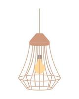 Ceiling light semi flat color vector object. Editable element. Full sized item on white. Interior design. Living room design simple cartoon style illustration for web graphic design and animation