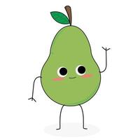 Vector of the fruit series, vector of a cute pear. Great for learning for kids as well as as icons.