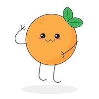 Fruit series vector, cute sweet orange fruit vector. Great for learning for kids as well as as icons. vector