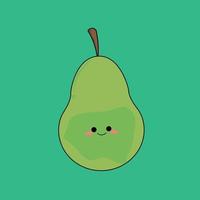 Vector of the fruit series, vector of a cute pear. Great for learning for kids as well as as icons.