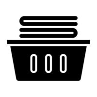 Laundry Basket Icon Style vector