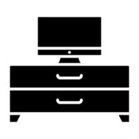 TV Stand Icon Style vector