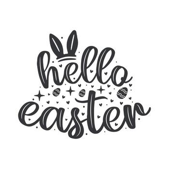 hola pascua, celebración de pascua vector