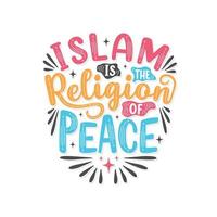 Ramadan recharge your Iman- muslim religion holy month typography. vector