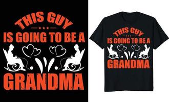 diseño de camiseta de abuelo abuela y abuelo vector