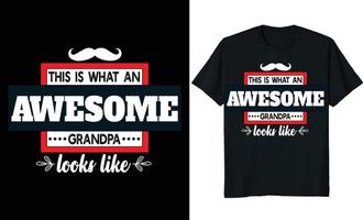 diseño de camiseta de abuelo abuela y abuelo vector