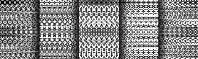 elegant ethnic black line collection bundle vector