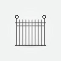 Wrought Iron Fencing vector concept icon in outline style