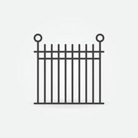 Wrought Iron Fencing vector concept icon in outline style