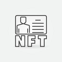 Non-fungible Token NFT Identity vector concept icon in thin line style