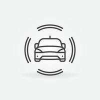 Autonomous Driverless Vehicle vector concept line icon
