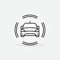 Autonomous Driverless Vehicle vector concept line icon