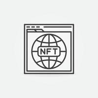 NFT Domain Names outline icon. Browser vector line symbol