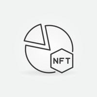 NFT Pie Chart outline icon. Non-fungible Token  vector symbol