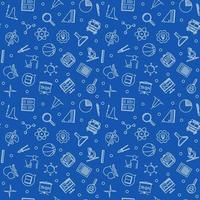 Vector Back to School concept outline seamless pattern