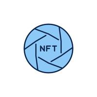 NFT inside Shutter vector colored icon - Non-fungible Token symbol