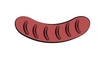 sausage icon vector from gastronomy collection collection. Thin line sausage outline icon vector illustration