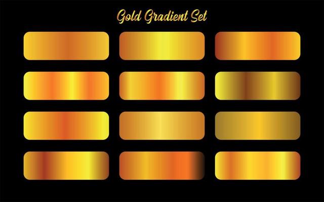 Luxury gold gradient color set