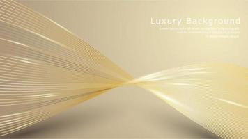 Elegant modern 3d gold line background vector