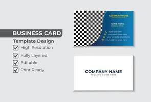 corporate professional business card template design vector