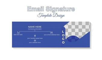 professional email signature template design vector