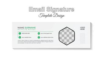 minimal emails signature template design vector