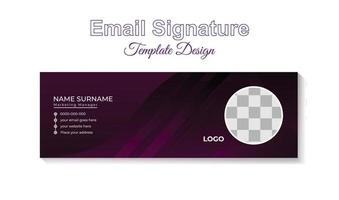 Modern email signature template design vector