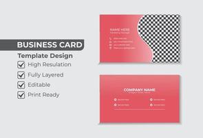 corporate professional business card template design vector