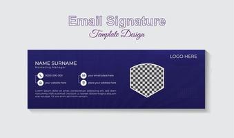 professional business email signature template design vector