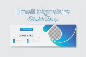 modern email signature template design vector