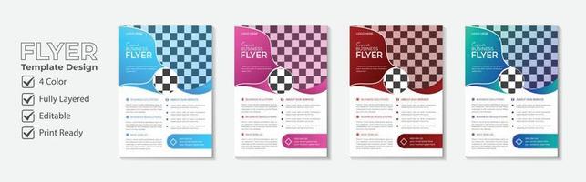 Corporate unique business flyer template design vector