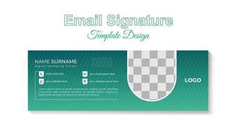 email signature template layout design vector