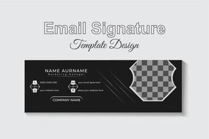 professional email signature template design vector