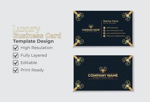 luxury business card template design vector