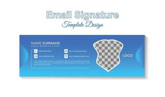 email signature template design vector