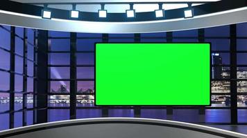 3D Virtual News Studio Background Loop video