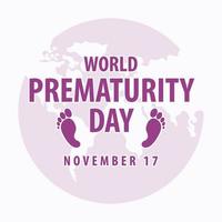 World prematurity day background. vector