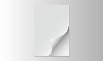 Realistic open white paper background. vector