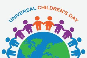 Universal childrens day background. vector