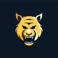 Lion esport logo design vector