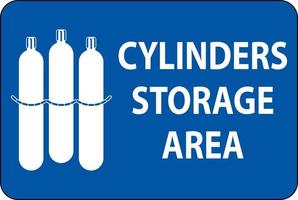 Cylinder Storage Sign Cylinder Storage Area vector