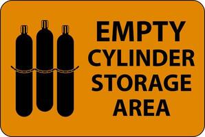 Gas Cylinder Sign Empty Cylinder Storage Area with Cylinders Chained Symbol vector