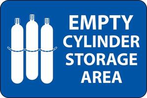 signo de cilindro de gas área de almacenamiento de cilindro vacío con cilindros símbolo encadenado vector