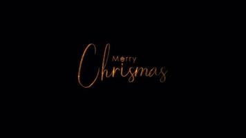 Merry Christmas gold star glittering text animation background video