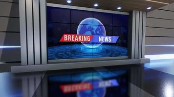 3D Virtual News Studio Background Loop video