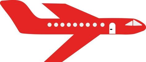 avión rojo, ilustración, vector, sobre un fondo blanco. vector