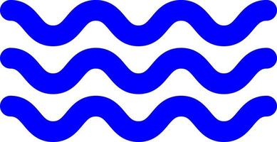 Blue sea waves, illustration, vector, on a white background. vector