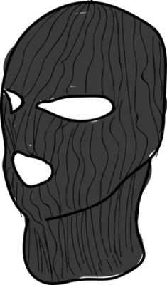 Balaclava, illustration, vector on white background.
